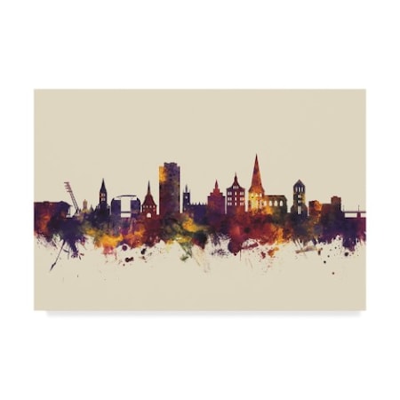 Michael Tompsett 'Rostock Germany Skyline Iii' Canvas Art,22x32